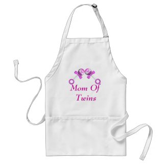 Mom Of Twin Girls Apron apron