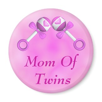 Mom Of Twin Girls Magnet magnet