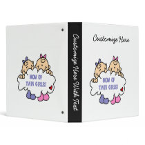 Mom of Twin Girls T-shirts and Gifts Binders