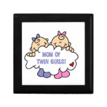 Mom of Twin Girls T-shirts and Gifts Jewelry Boxes