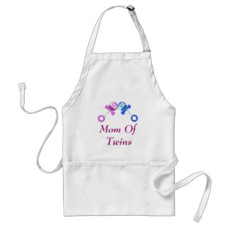 Mom of Twins Apron (boy, girl) apron