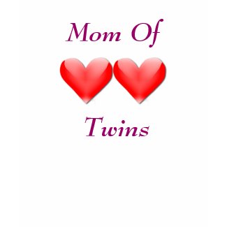 Mom Of Twins Double Hearts Shirt shirt
