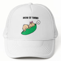 Mom of Twins-Peas in a Pod Tshirts and Gifts Trucker Hats