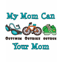 Mom Outswim Outbike Outrun Triathlon T shirt by RunnerTeesGifts Mom Outswim Outbike Outrun Triathlon T shirt