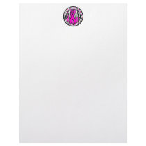 mom pink ribbon and stripes awareness letterhead
