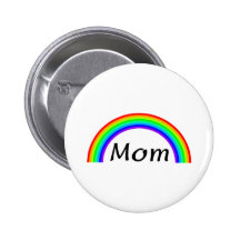 Mom Rainbow Button