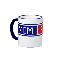 Mom Rocks Blog Button Mug