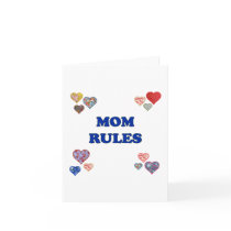 Mom Rules Greeting Cards