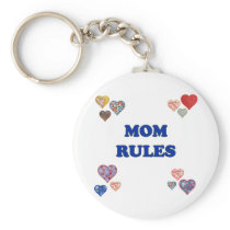 Mom Rules Key Chain