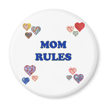Mom Rules Fridge Magnets