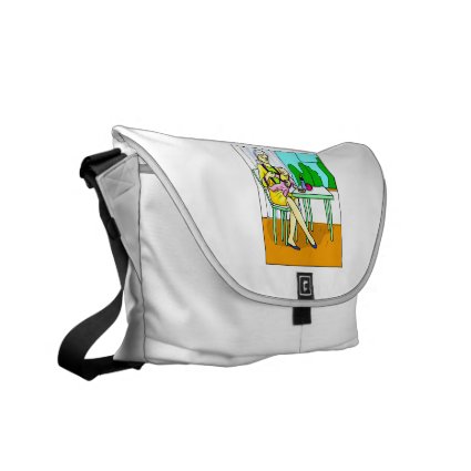 Mom sitting at table feeding baby graphic.png courier bag