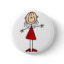 Mom Stick Figure Button by stick_figures Mom Stick Figure Button