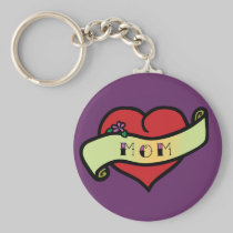 Mom Tattoo Heart keychains