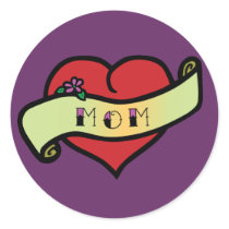 Mom Tattoo Heart stickers by toxiferousdark Mom Tattoo Heart stickers