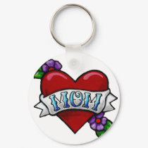 Mom Tattoo Keychain