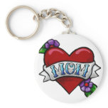 Mom Tattoo Keychain