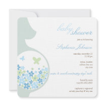 Mom To Be * Baby Boy Flower Shower Invitation by fatfatin_box Mom To Be * Baby Boy Flower Shower Invitation