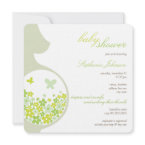 Baby Neutral Flower Shower Invitation