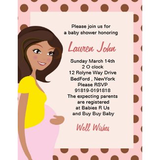 Mom to be Pink chocolate baby shower invitation invitation