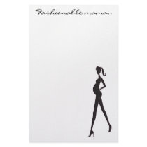 Mom to be stationary... stationery