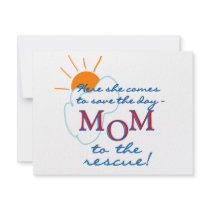 Mom to the Rescue invitations