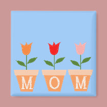 Mom Tulips magnets
