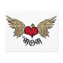 MOM Urban Heart With Wings postcards