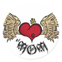MOM Urban Heart With Wings stickers by jfarrell12 MOM Urban Heart With Wings stickers