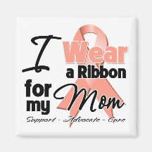 Mom - Uterine Cancer Ribbon Magnets