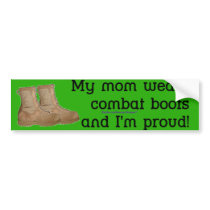 Mom Wears Combat Boots bumper stickers