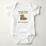 Mom Wears Combat Boots Baby Bodysuit