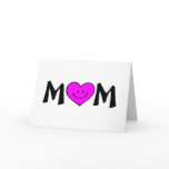 Mom with Heart Smiley Face Greeting Card