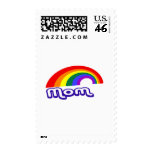 "Mom" with rainbow