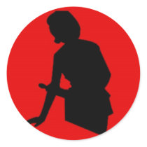 Mom With Rolling Pin Sticker stickers