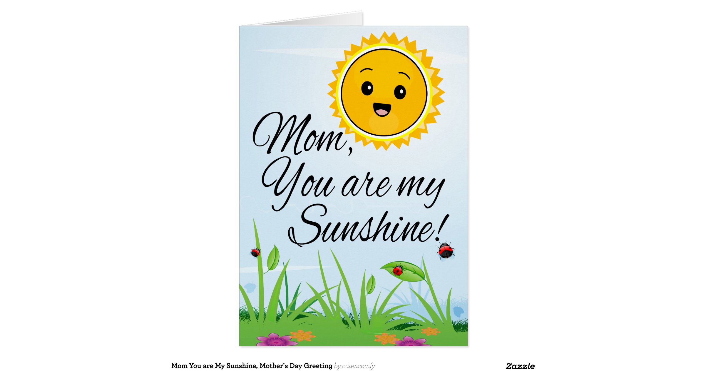 mom_you_are_my_sunshine_mothers_day_greeting_greeting_card