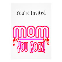Mom You Rock Invitations
