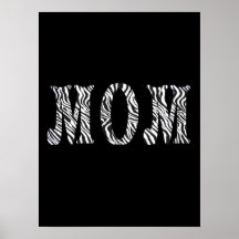 MOM ZEBRA LETTERS-POSTER