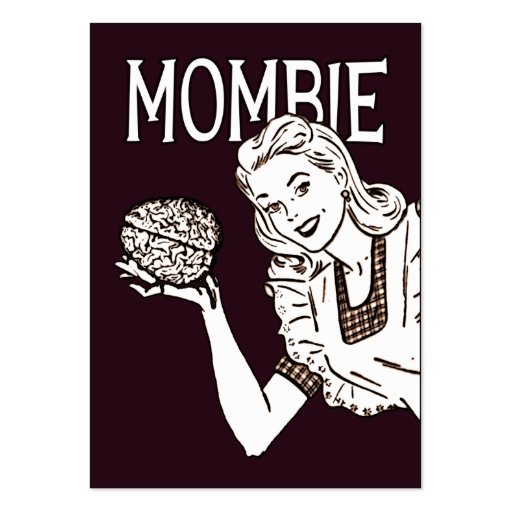 Mombie Retro Zombie Business Card Templates (back side)