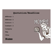 Mombie Retro Zombie Business Card Templates