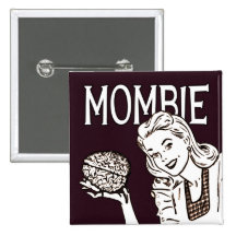 Mombie Retro Zombie Buttons