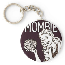 Mombie Retro Zombie Keychain