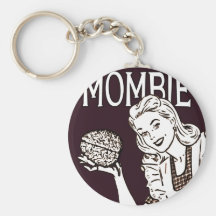 Mombie Retro Zombie Keychain