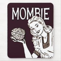 Mombie Retro Zombie Mouse Pads