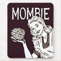 Mombie Retro Zombie Mouse Pads
