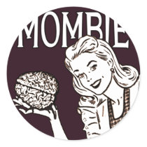 Mombie Retro Zombie stickers