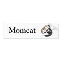 Momcat Bumper Sticker bumper stickers by twopurringcats Momcat Bumper Sticker bumper stickers