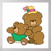 Momma and Baby Boy Bear Print