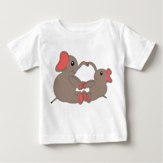 Momma and Baby Elephant Infant T-shirt