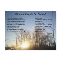 "Momma Can We Eat Today?"  ~  Postcard