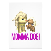 Momma Dog Personalized Invitation